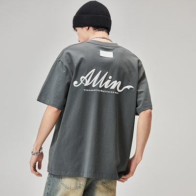 Buy Custom Puff Print Boxy Thick Collar Soft Sublimation Shirts Heavyweigh online manufacture