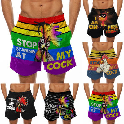 Buy OEM Service Custom Printed Beach Pants Polyester Swim Trunks Quick Dry For Men online manufacture