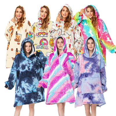 Buy Colorful Cozy Personalised Oversized Blanket Hoodie Extremely Warm online manufacture