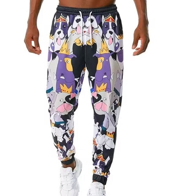 Buy Mens Custom Logo Breathable Sublimation Jogging Pants Elastic Waistband online manufacture