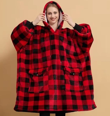 Buy Custom Giant Pocket One Size Fits Ladies Oversized Hoodie Blanket All Printed Design online manufacture