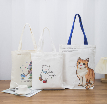 Buy Full Printing Cotton Canvas Bag Grocery Shopping Tote Bag With Customized Logo online manufacture