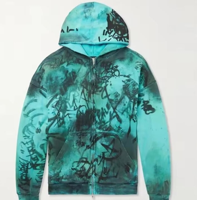 Buy Graffiti Print Oversized Distressed Ripped Hoodie online manufacture