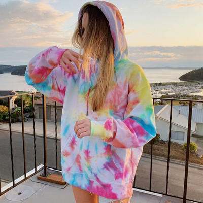 Buy Custom Tie Dye Printed Oversize Hoodie Casual online manufacture
