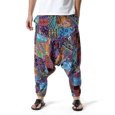 Buy Sublimation Printed Drop Crotch Sweatpants Baggy French Terry Sportswear Oversized Fashion online manufacture