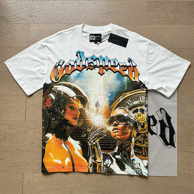 Buy T-Shirt Men Fashion Design Wash Water Black Hip Hop Heavyweight Cotton Tops Tees Graphic Men T Shirt online manufacture