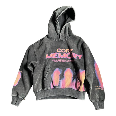 Streetwear 500gsm Grey Sublimation Hoodie DTG Digital Printing Stone Acid Washed Hoodie
