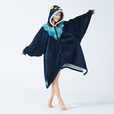 Pentagram Flannel Hoodie Blanket Colorful Cape Air Conditioning Custom Print Oodie