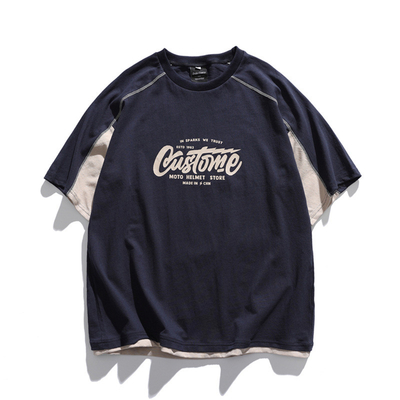 Printing Logo Cotton Washed Vintage Oversized Graphic Tees Crewneck Cool