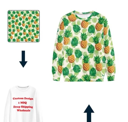 Regular Fit Women'S Oversized Sweatshirts Sublimation Crewneck Sweatshirt Pullover
