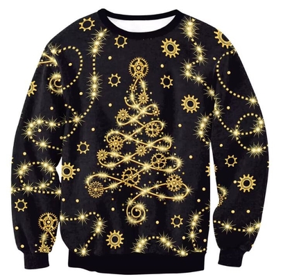Christmas Custom All Over Print Sublimation Print Sweater Machine Washable