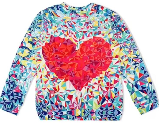 Custom Design All Over Print Youth Sublimation Sweatshirt 100% Polyester Pullover