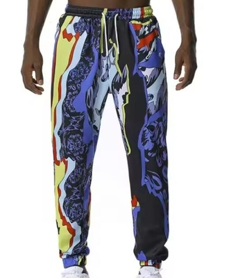 Fashionable Cotton Blend Sublimation Sweatpants Printed Jogger Pants Anti Shrink
