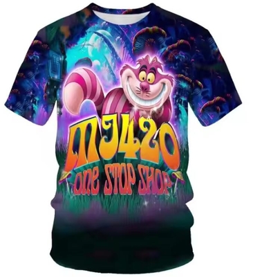Customised All Over Sublimation Printing T Shirts 100% Polyester For Marathon