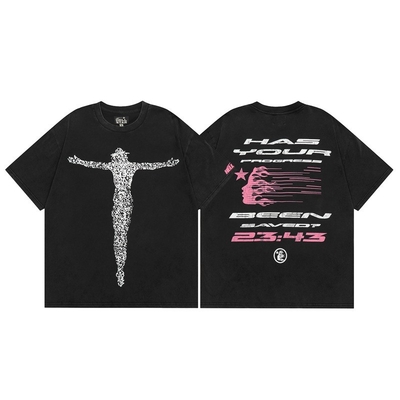 Men's Graphic T-Shirt Unisex Cotton Oversized T-Shirt Short Sleeve Vintage Street Casual T-Shirt Tops