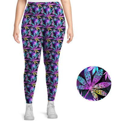 Custom Print Pants Plus Size High Waist Gym Fitness Sport Wears Spandex Fabric Butter Soft Women Yoga Leggings For Workout