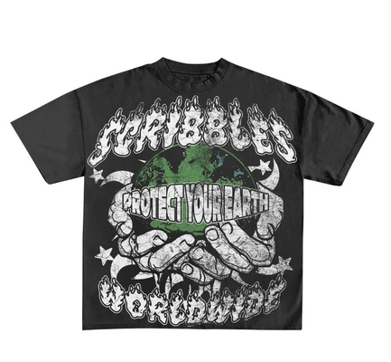 Hip Hop Short Sleeve Print T-Shirt Shirts Men